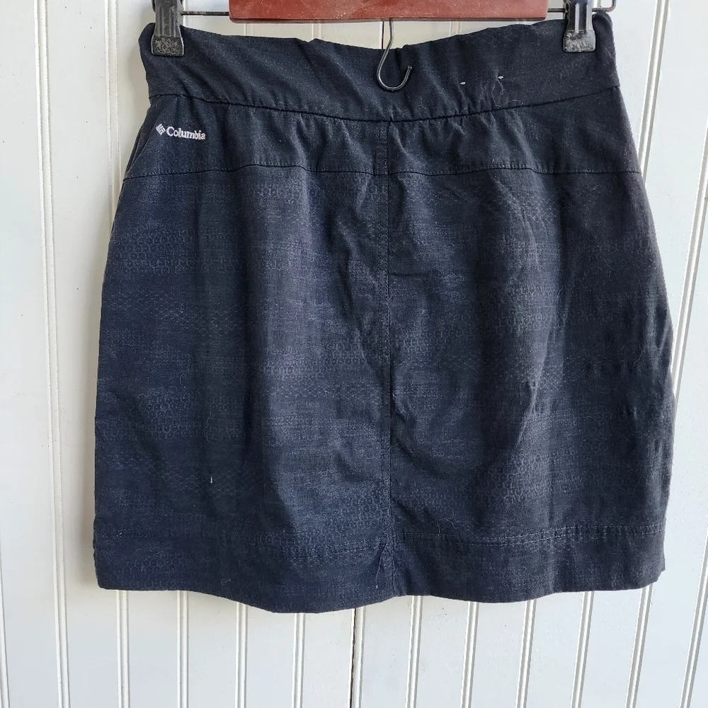 Columbia PFG Girls Black Active Fishing Skort Skirt Stretch Size Med (10-12)